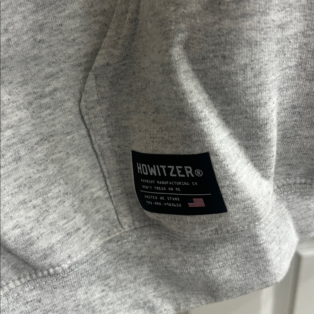 Howitzer Gray Hoodie with Graphic Design - Picture 3 of 5